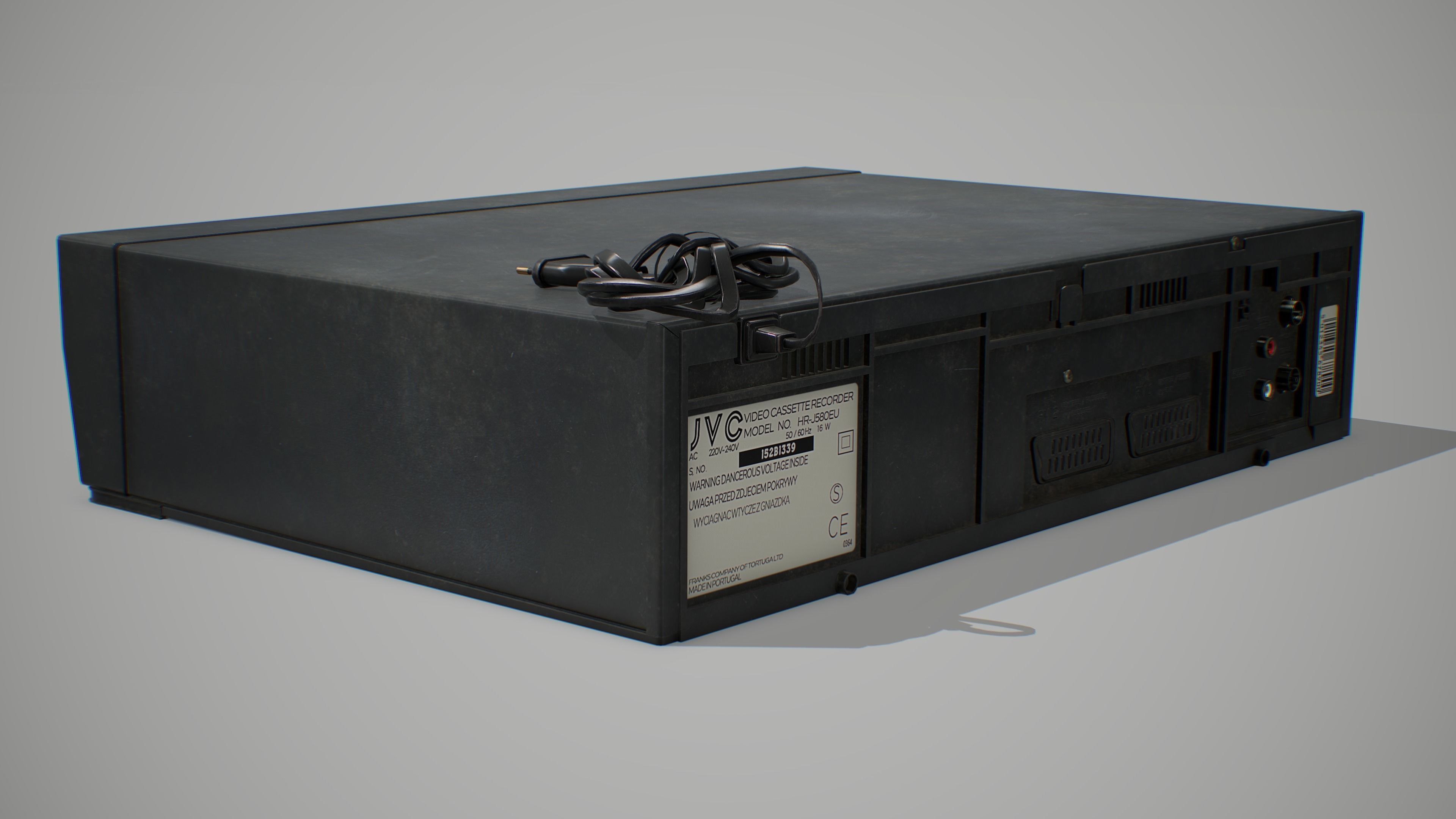 VHS Player Low-poly 3D model_3