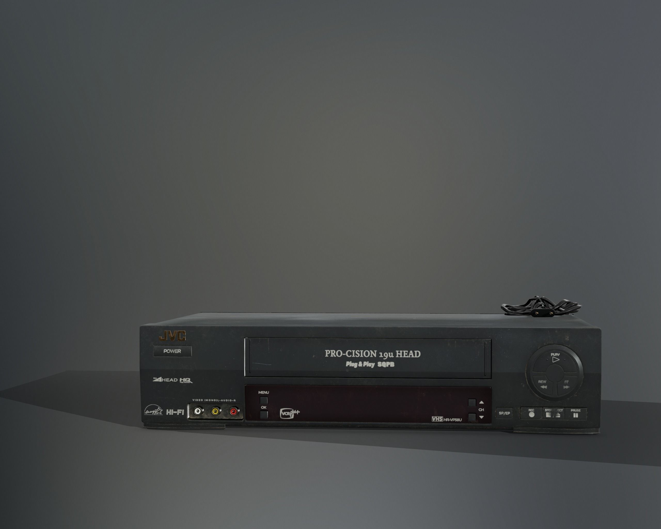 VHS Player Low-poly 3D model_6