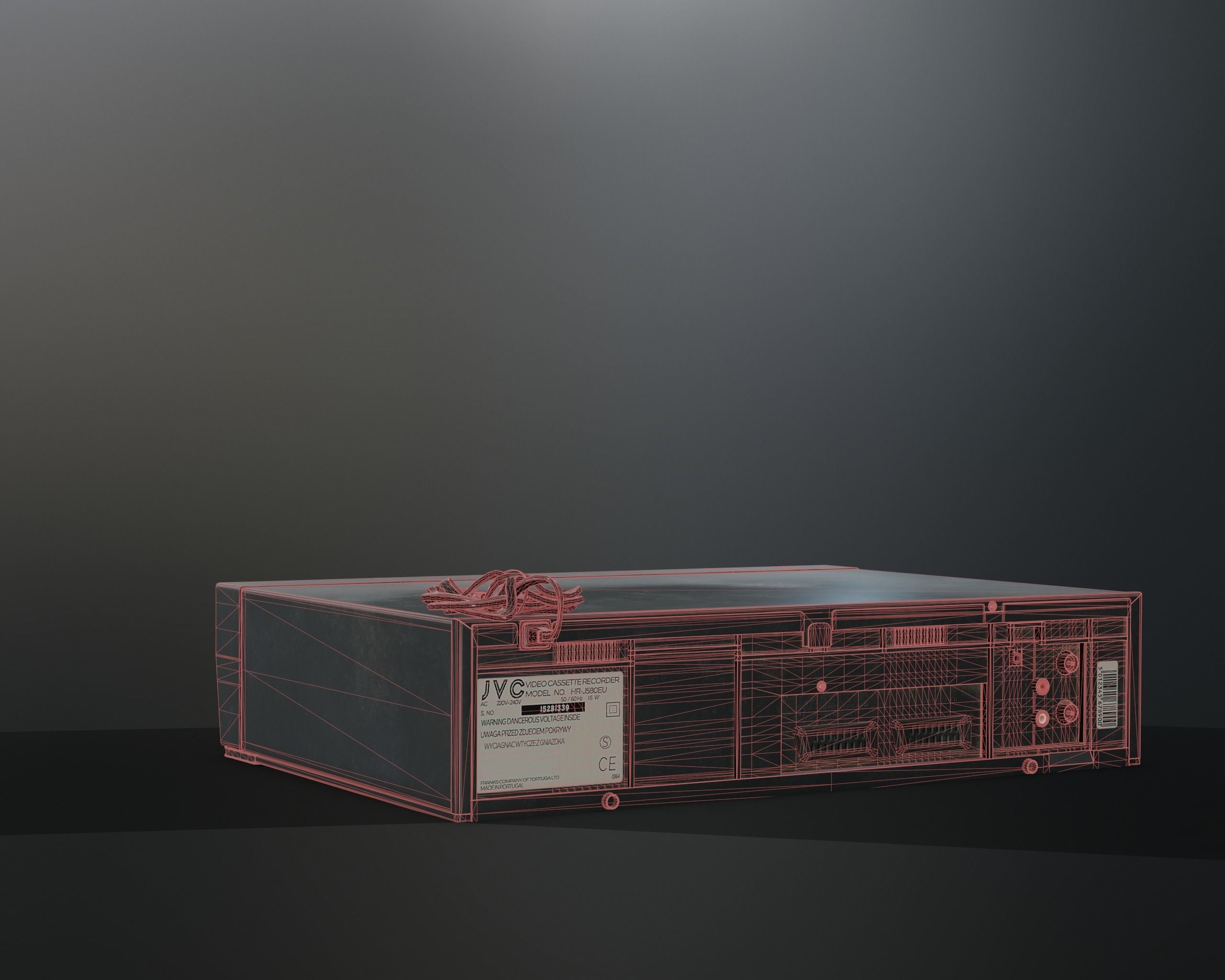 VHS Player Low-poly 3D model_11