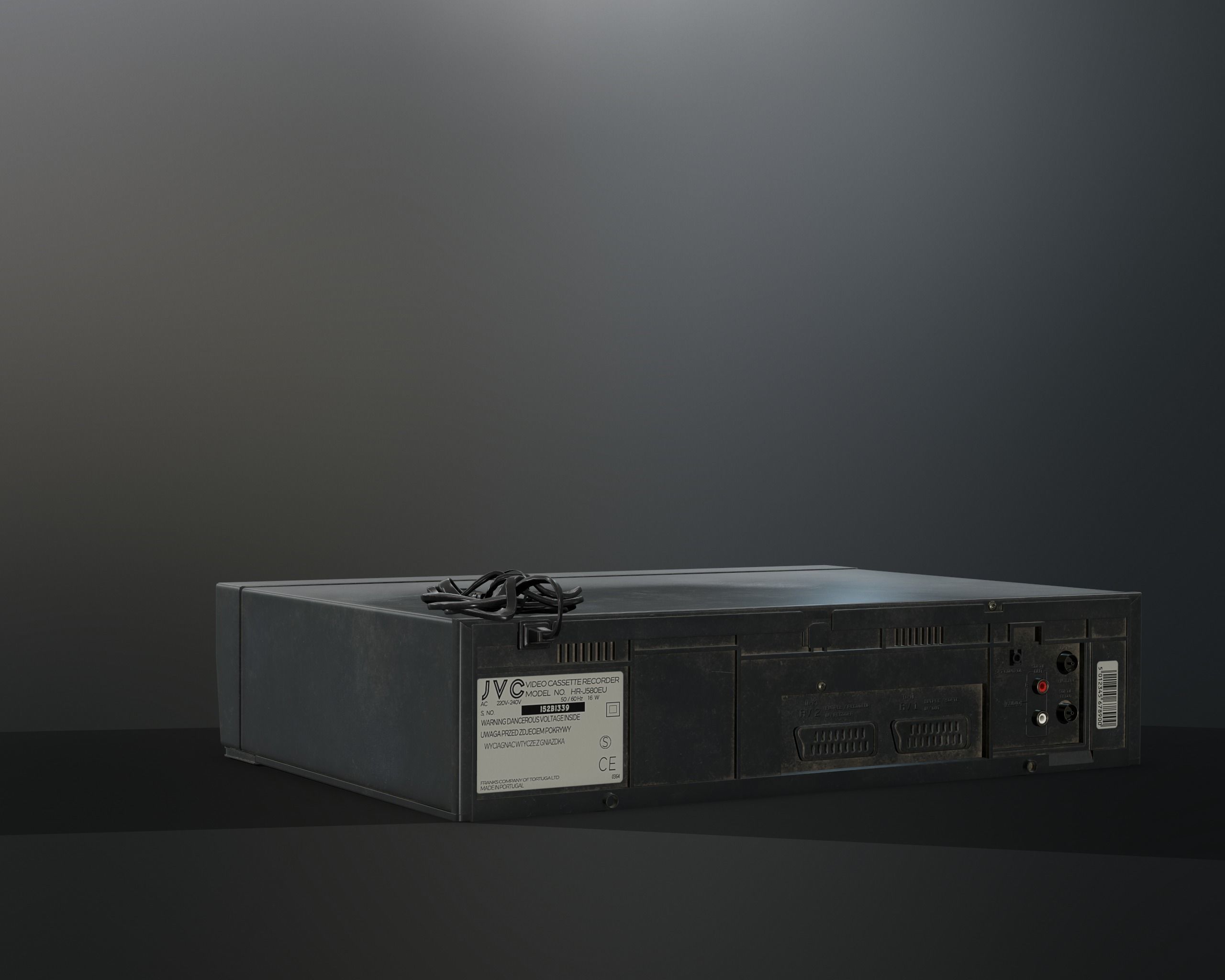 VHS Player Low-poly 3D model_10