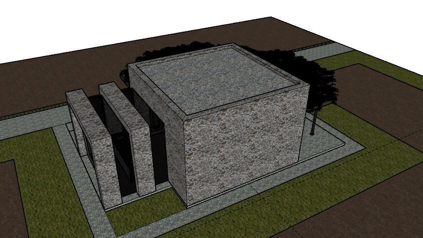 SMALL STONE HOUSE Low-poly 3D model_21