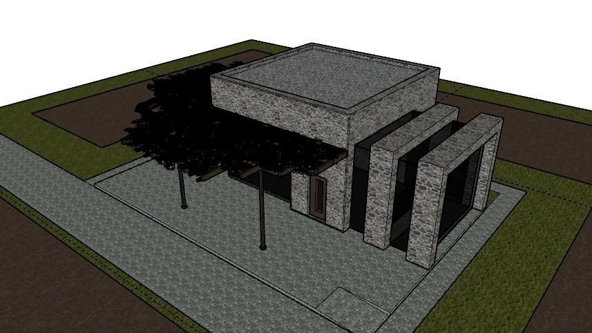 SMALL STONE HOUSE Low-poly 3D model_20