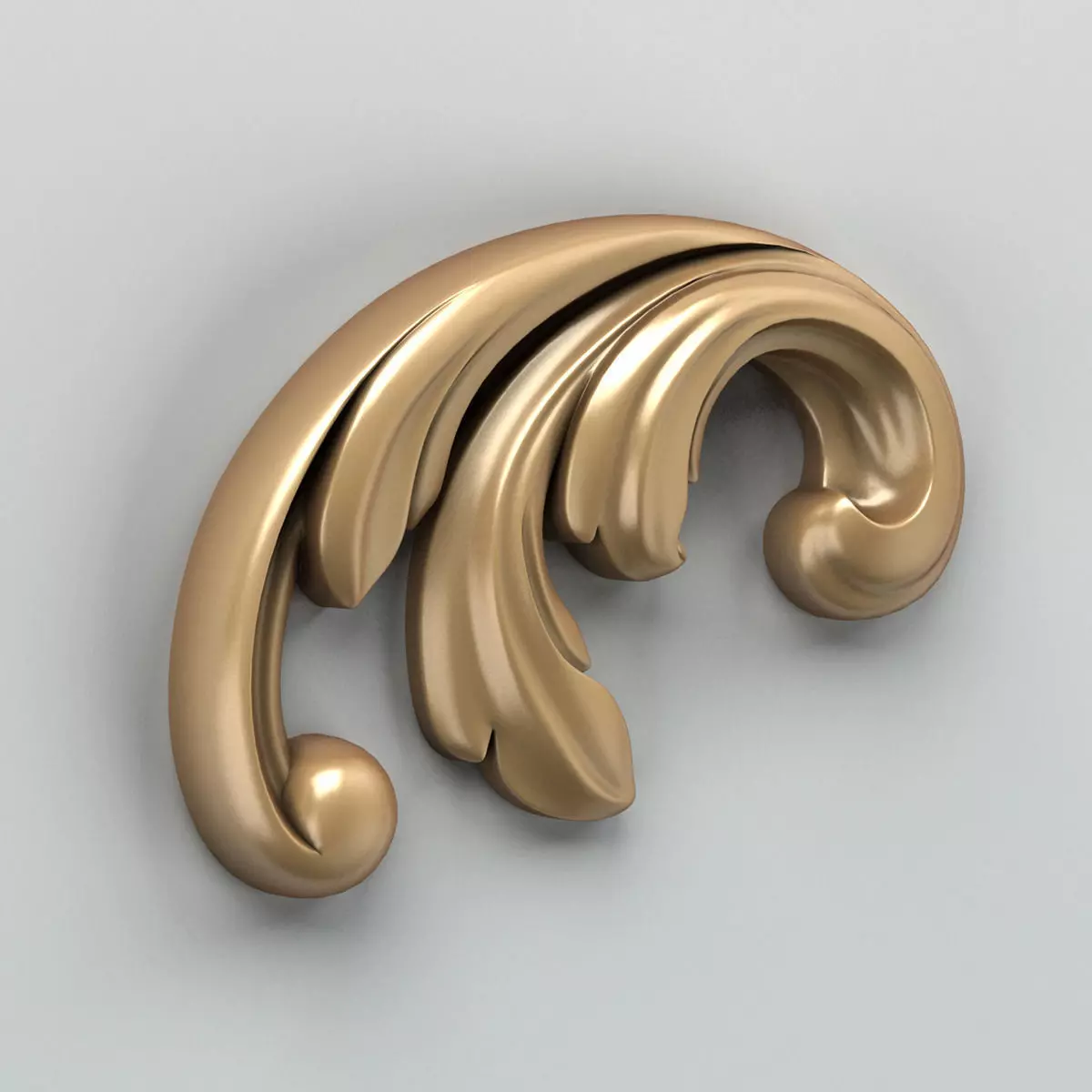 Carved decor corner 005 3D model