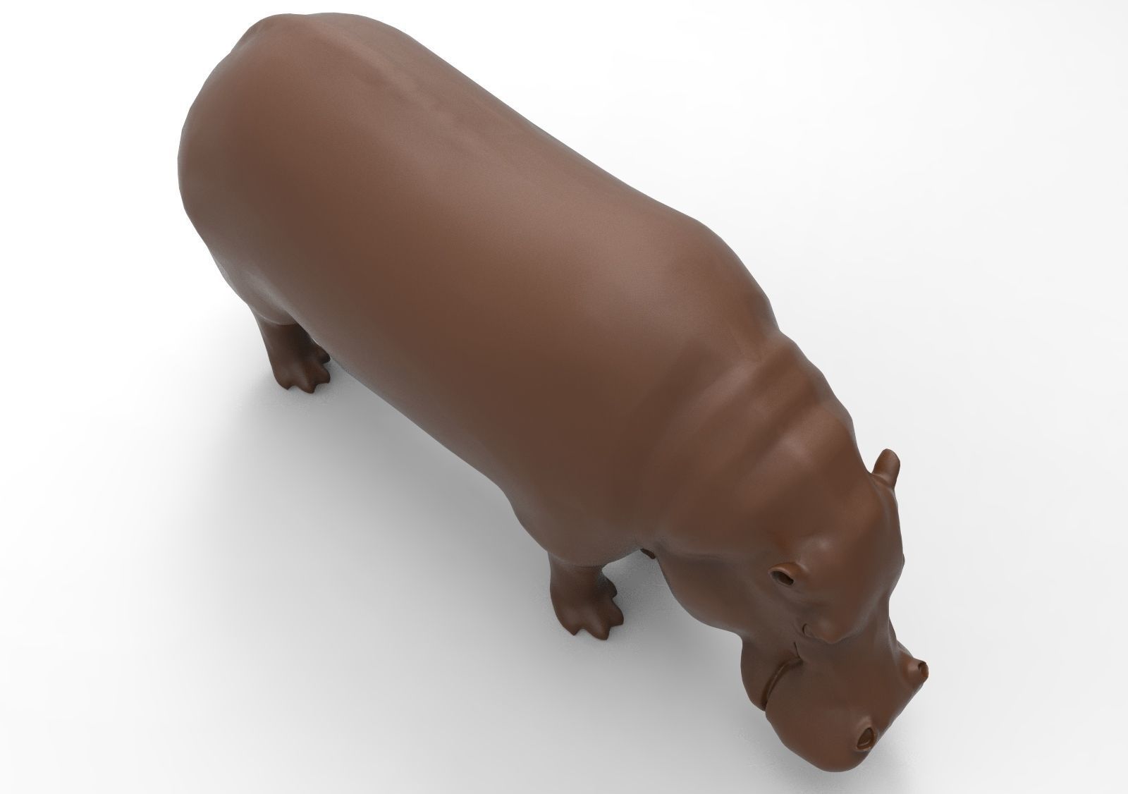 hippopotamus chocolate 3D print model_7