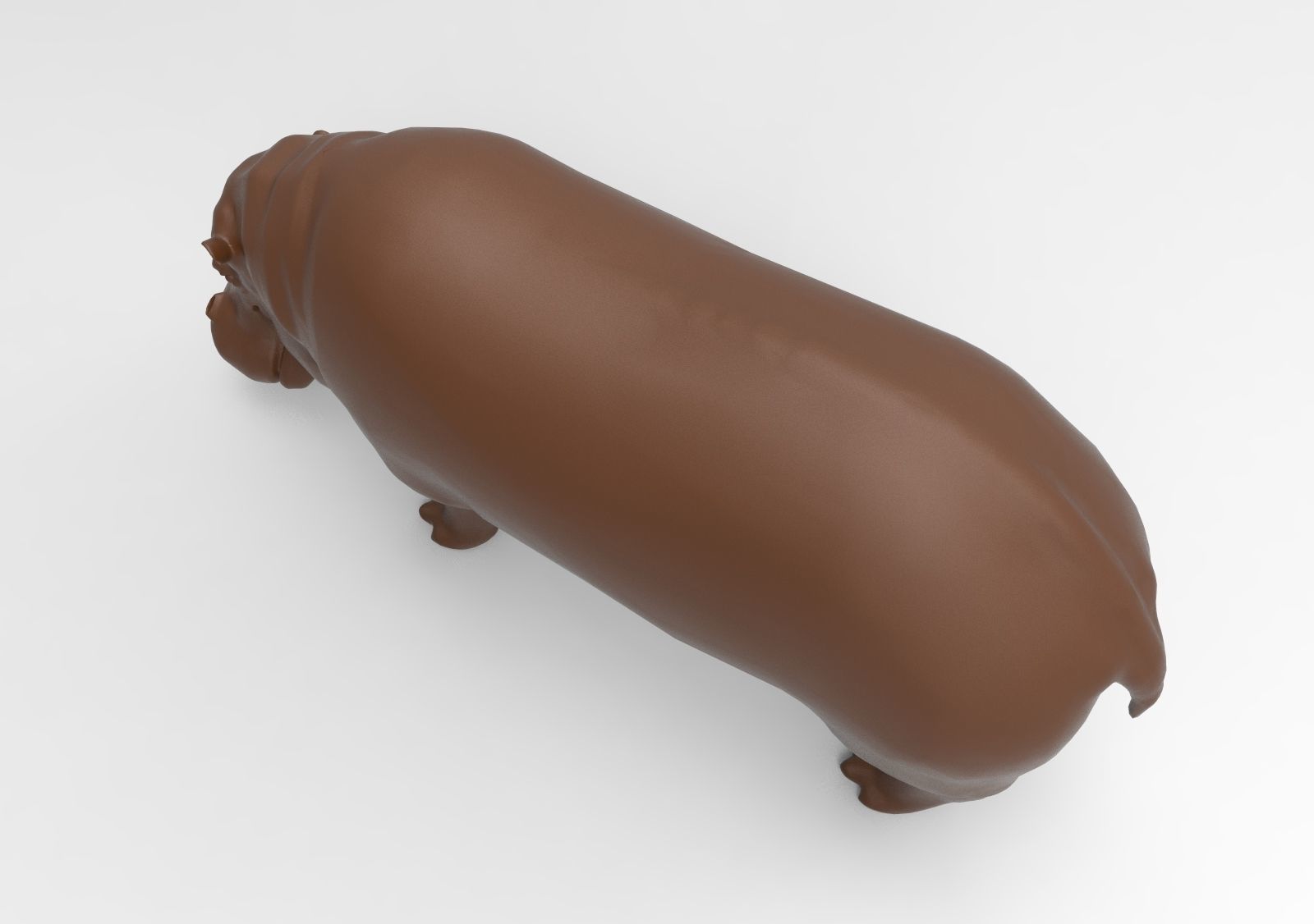 hippopotamus chocolate 3D print model_6
