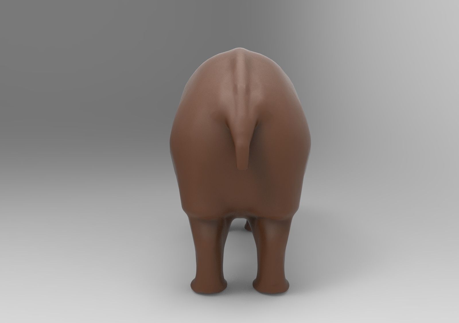 hippopotamus chocolate 3D print model_5