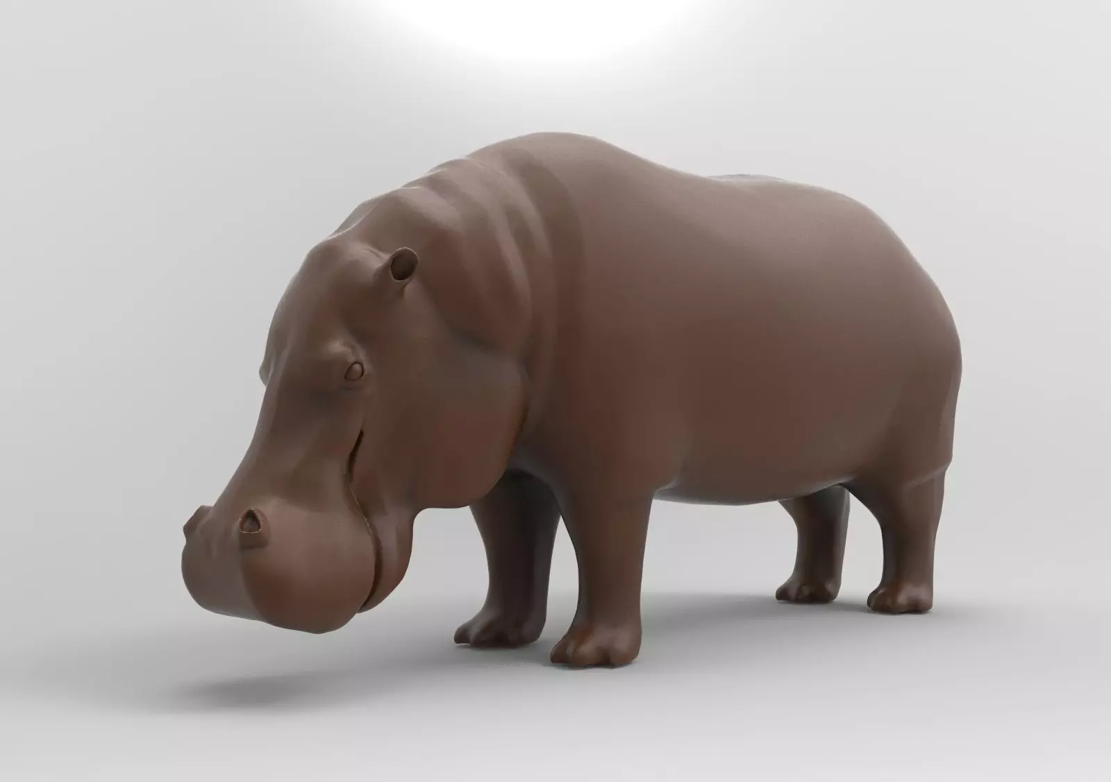 hippopotamus chocolate 3D print model_0