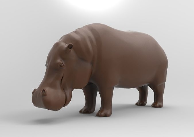 hippopotamus chocolate 3D print model