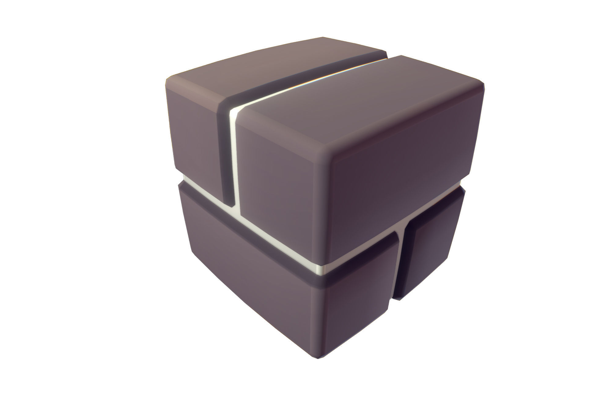 Cube World Brick Block - Proto Series Low-poly 3D model_2
