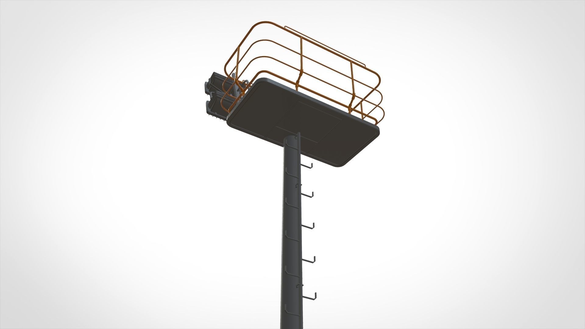 floodlight 6 light towers for sports stadiums 3D model_23