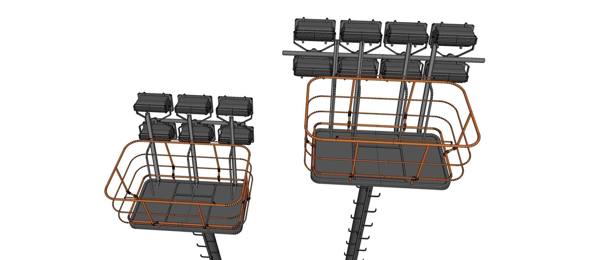 floodlight 6 light towers for sports stadiums 3D model_31