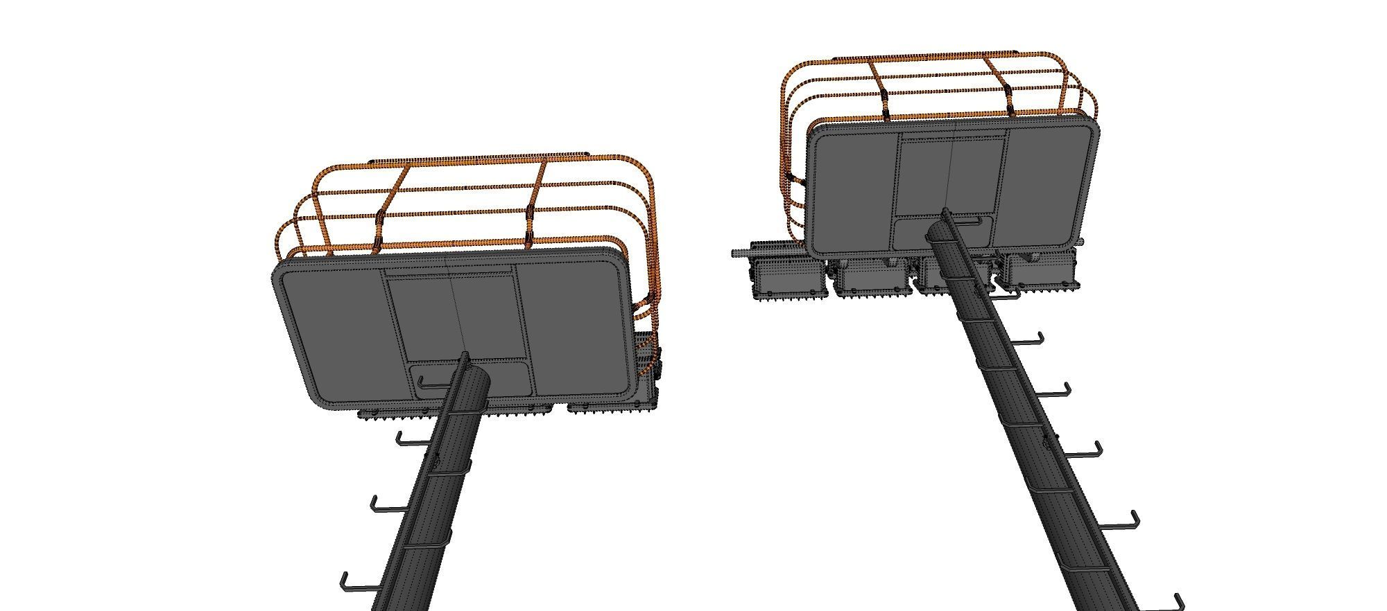 floodlight 6 light towers for sports stadiums 3D model_32