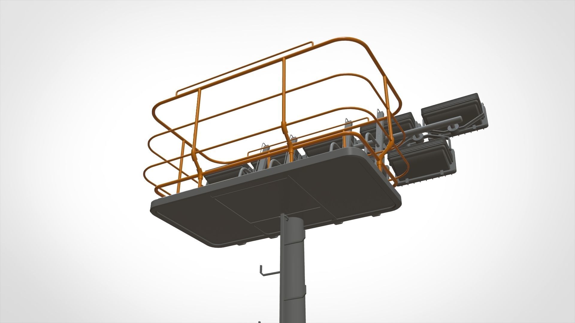 floodlight 6 light towers for sports stadiums 3D model_16