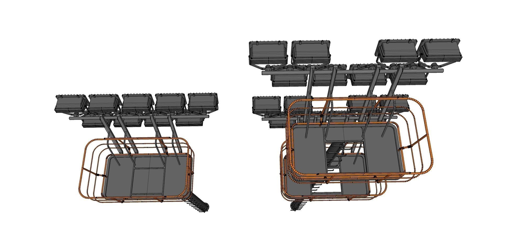 floodlight 6 light towers for sports stadiums 3D model_27