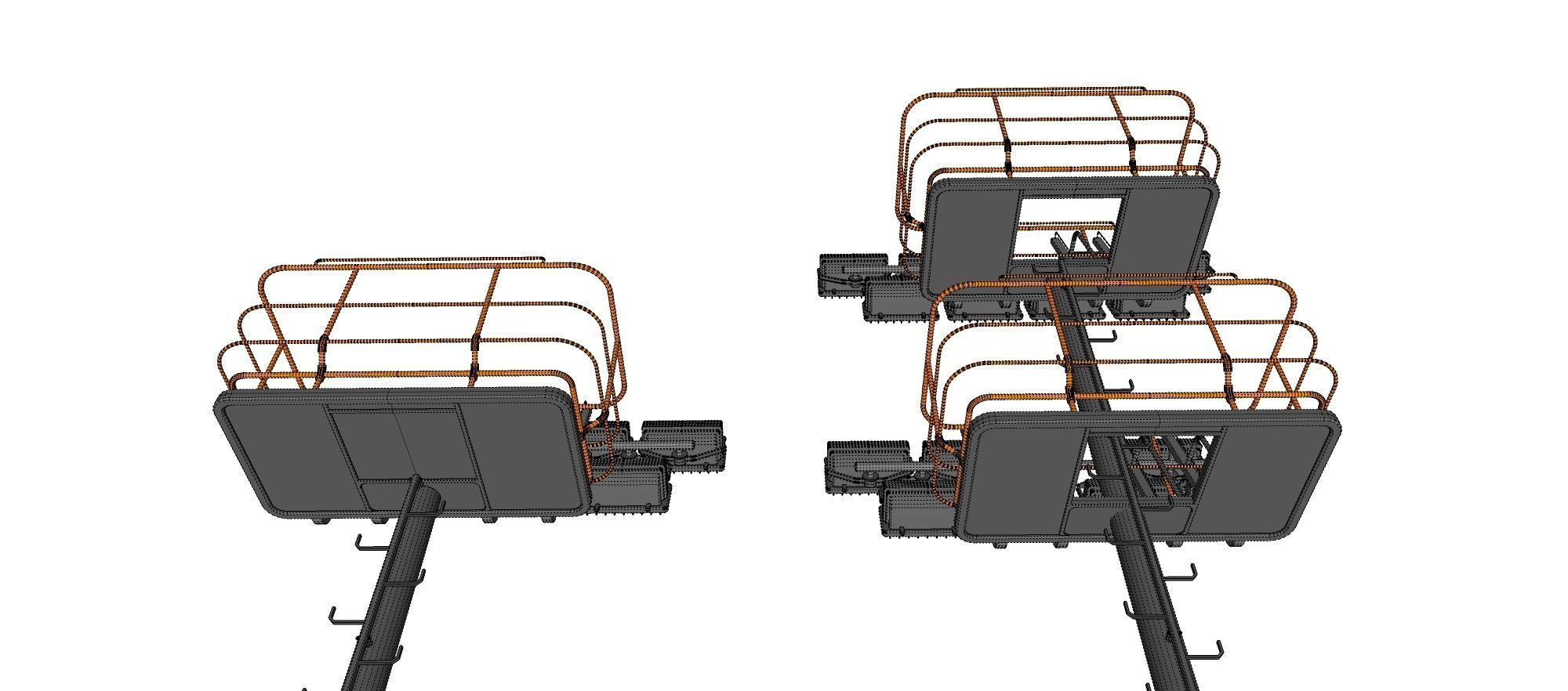 floodlight 6 light towers for sports stadiums 3D model_28