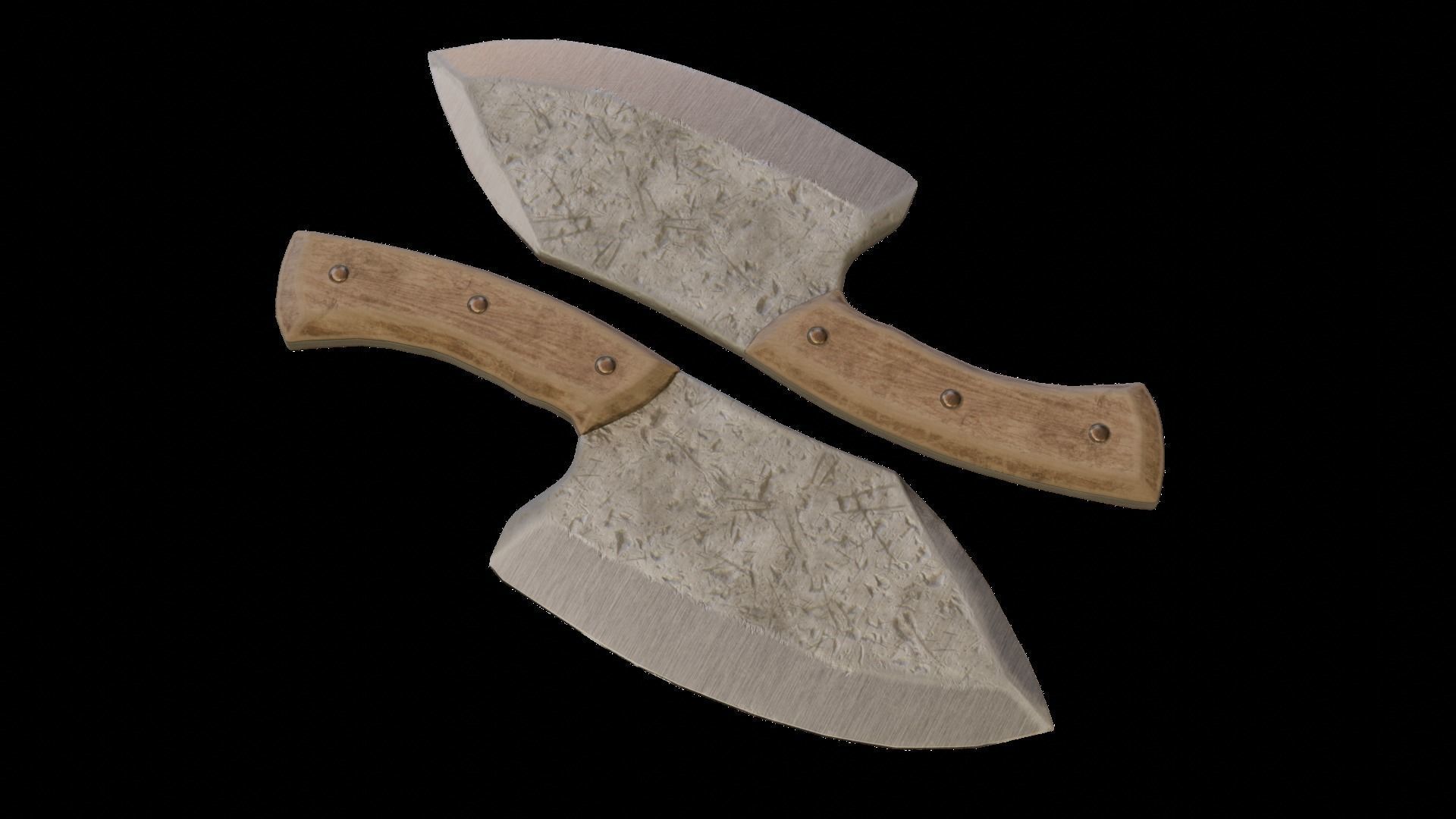 Cleaver Knife Free low-poly 3D model_23