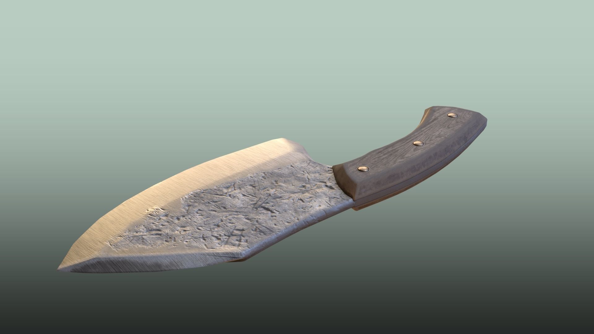 Cleaver Knife Free low-poly 3D model_16