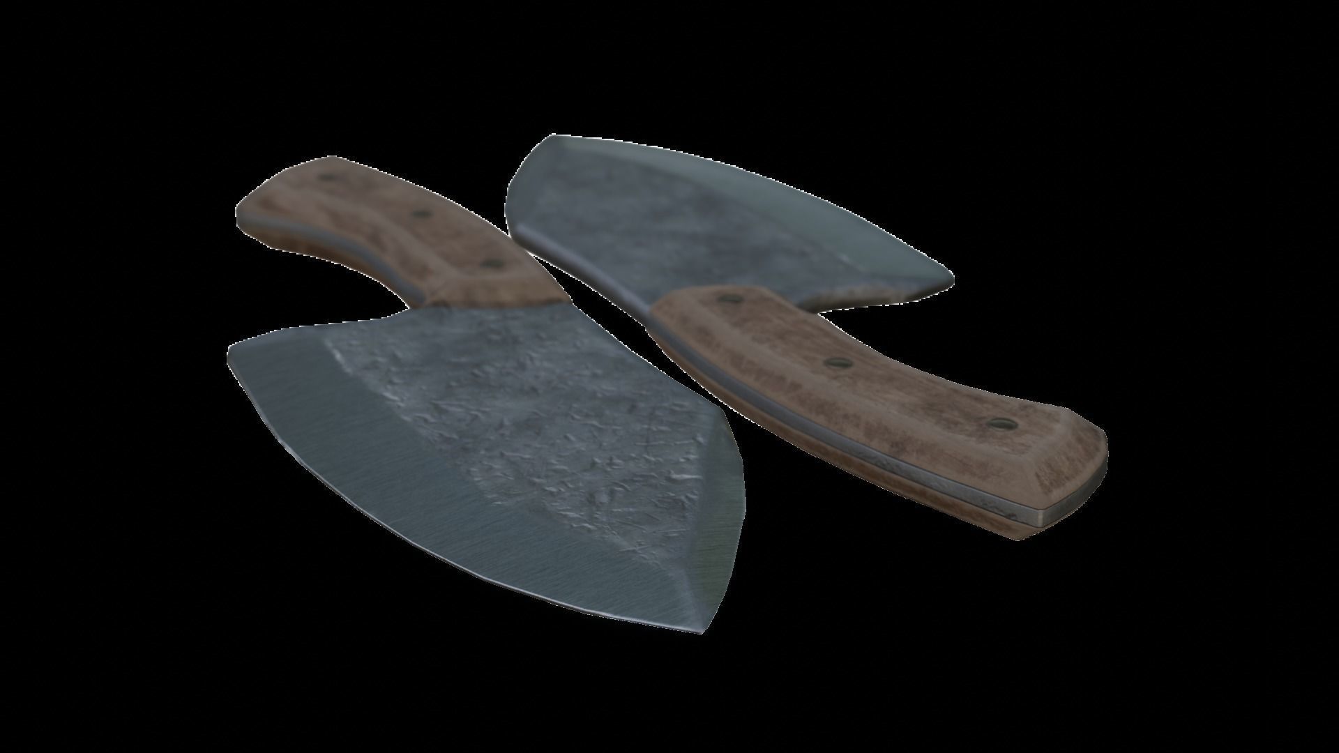 Cleaver Knife Free low-poly 3D model_13
