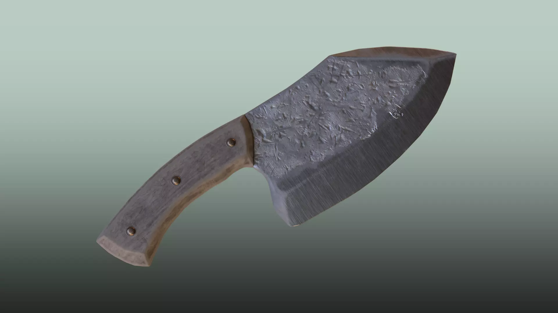 Cleaver Knife Free low-poly 3D model_0