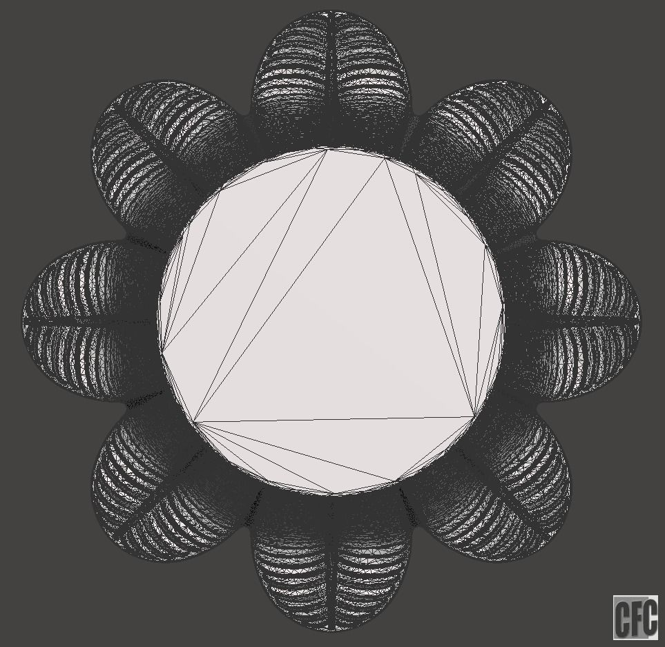 Egyptian Palm Leaf Capital - 3d model for CNC 3D model_18