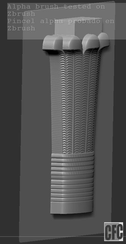 Egyptian Palm Leaf Capital - 3d model for CNC 3D model_28