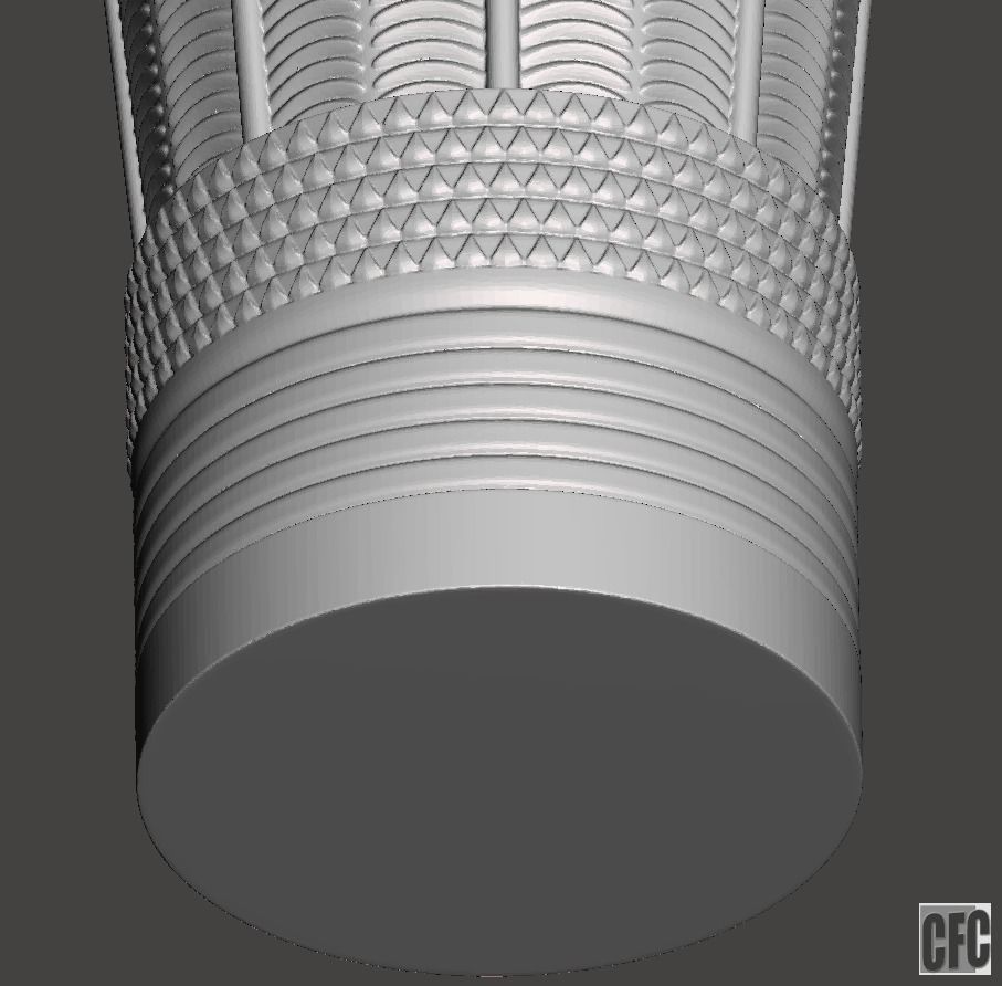 Egyptian Palm Leaf Capital - 3d model for CNC 3D model_10