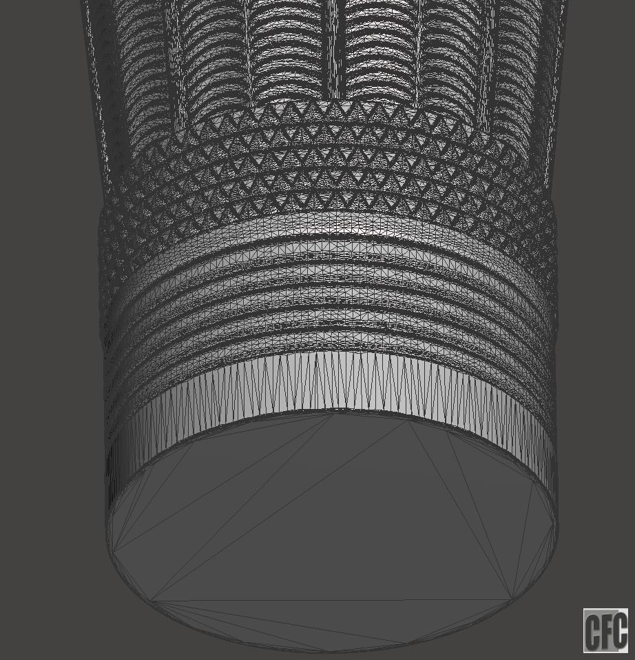 Egyptian Palm Leaf Capital - 3d model for CNC 3D model_21
