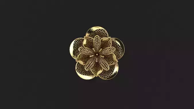AR-TRK-Z014 gold flower ring