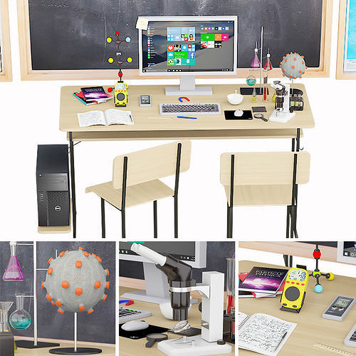 Laboratory physics room 3D model