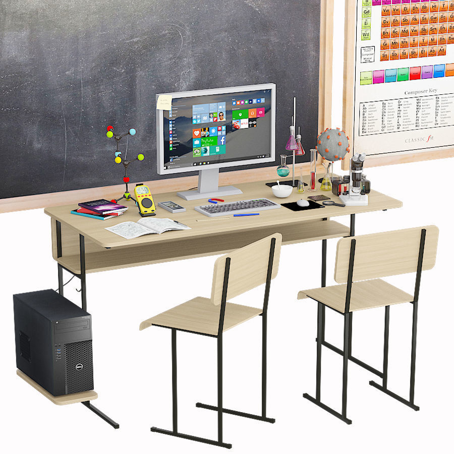 Laboratory physics room 3D model_4