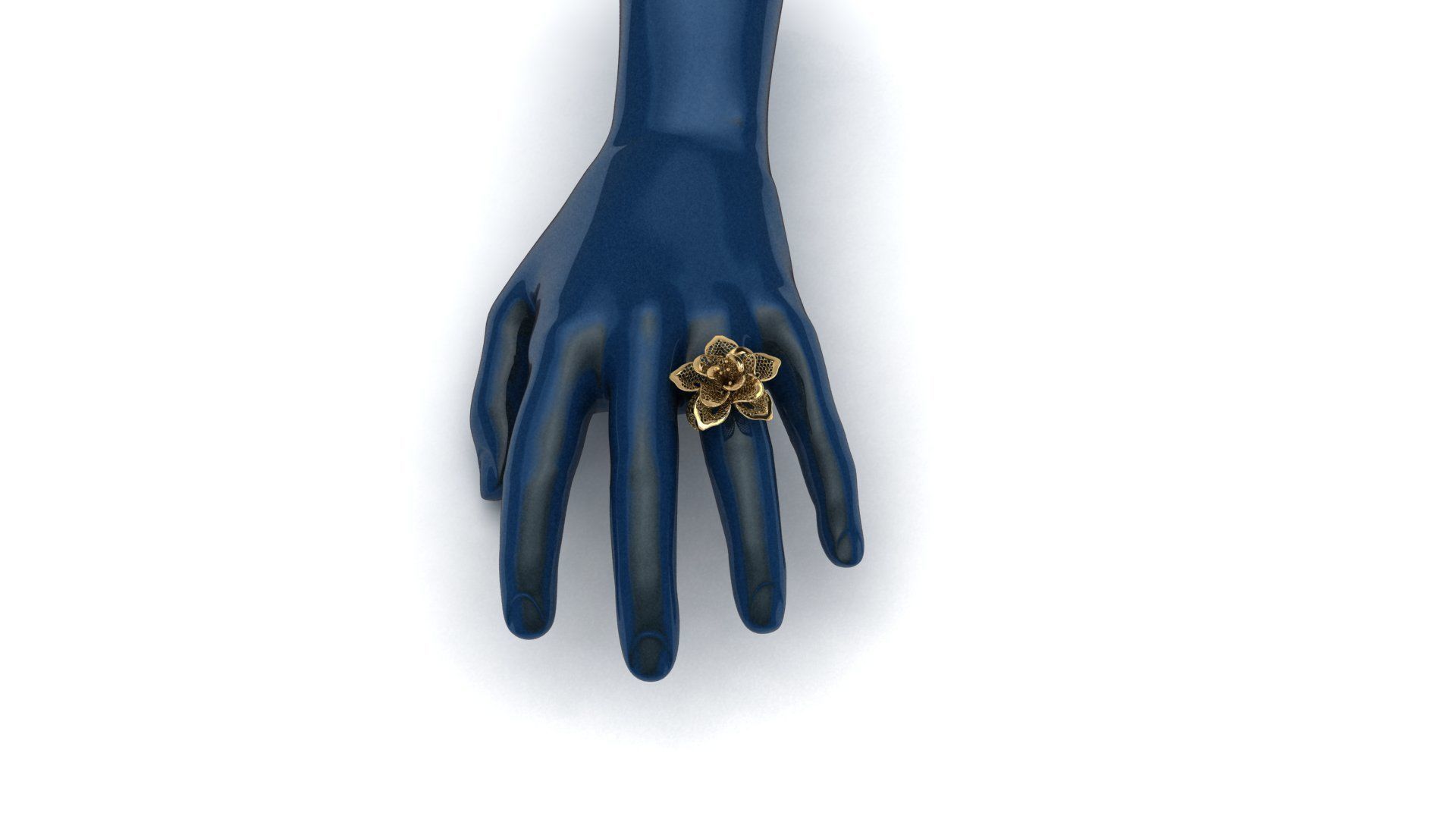 AR-TRK-Z015 gold flower 3D print model_1