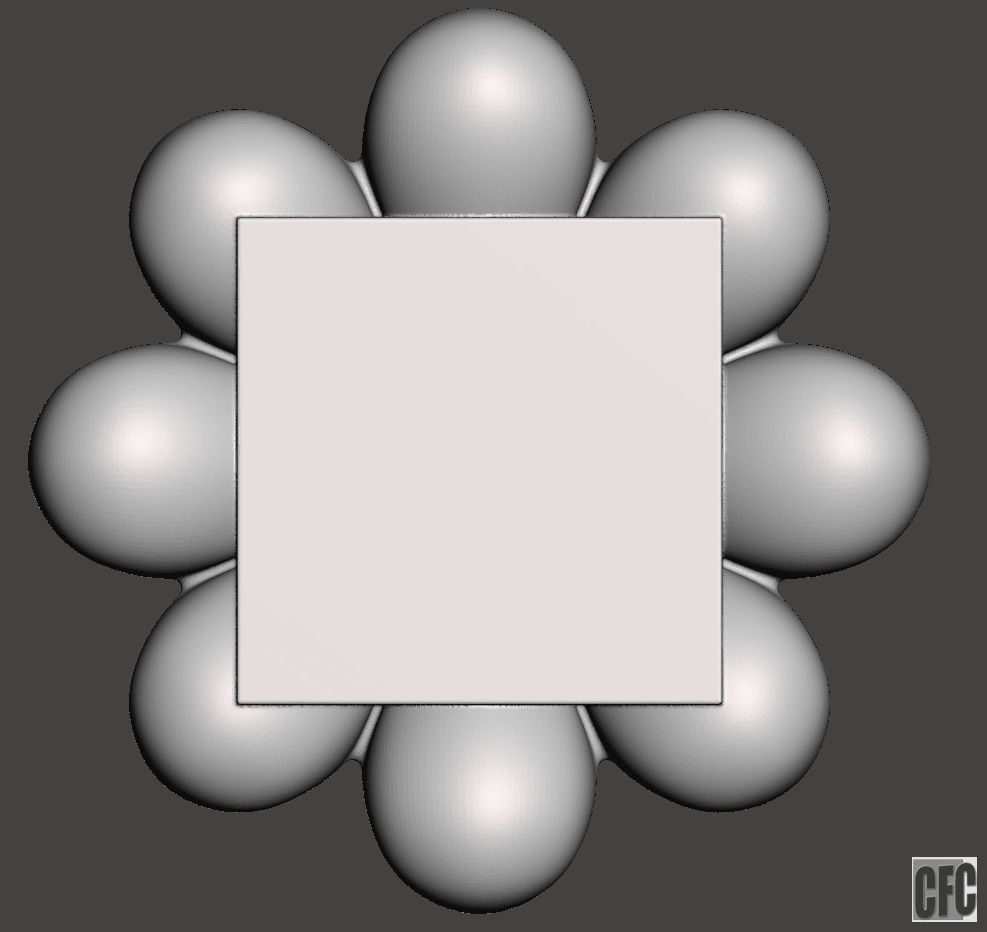 Egyptian Palm Leaf Capital - 3d model for CNC 3D print model_6