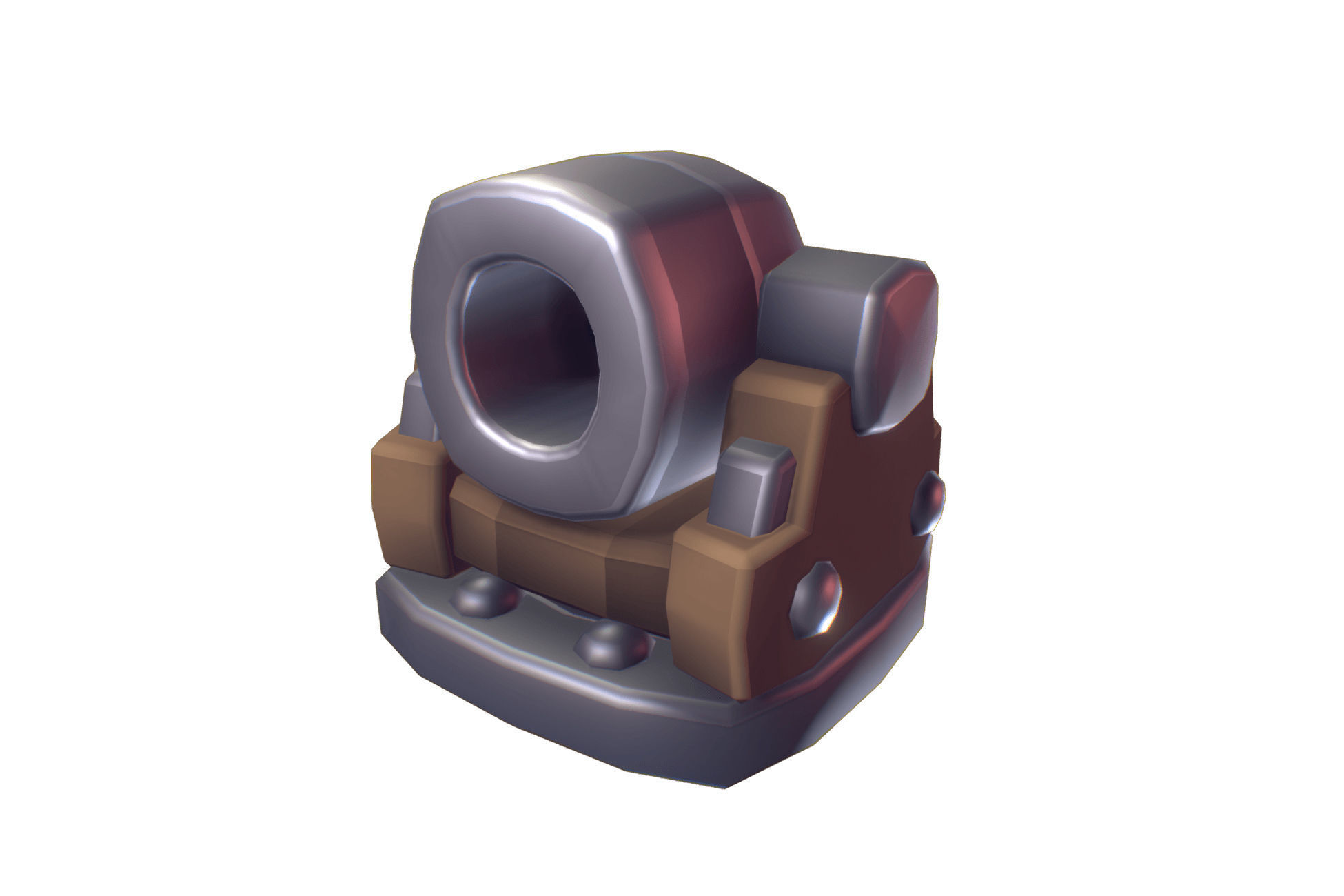 Cube World Cannon - Proto Series Low-poly 3D model_2