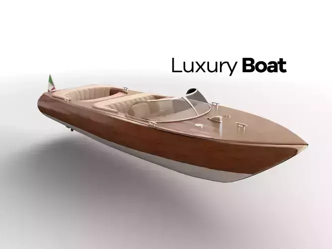 Luxury boat Low-poly 3D model