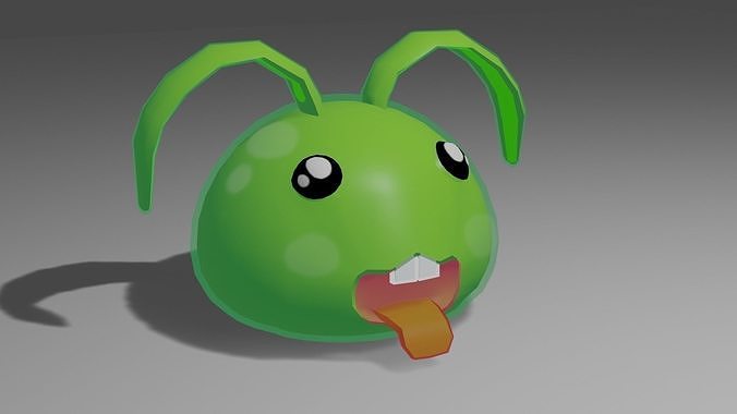 Cute low poly Bunny Slime Low-poly 3D model