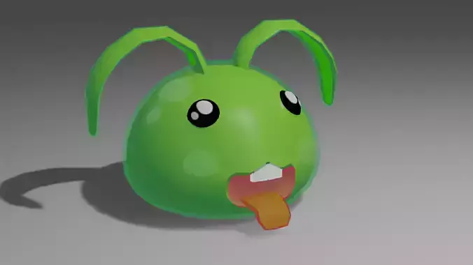 Cute low poly Bunny Slime Low-poly 3D model