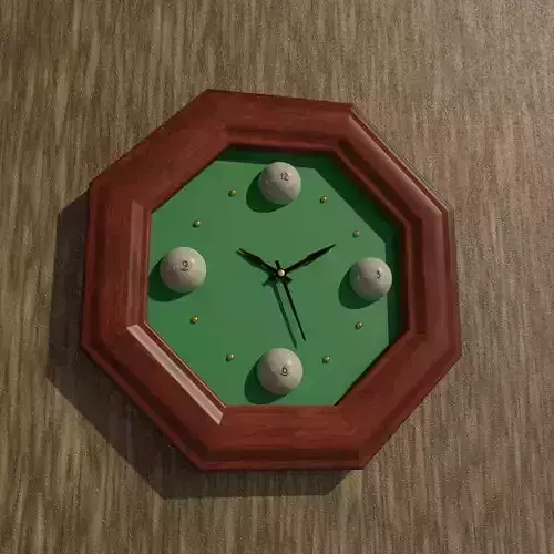 Wall clock billiard