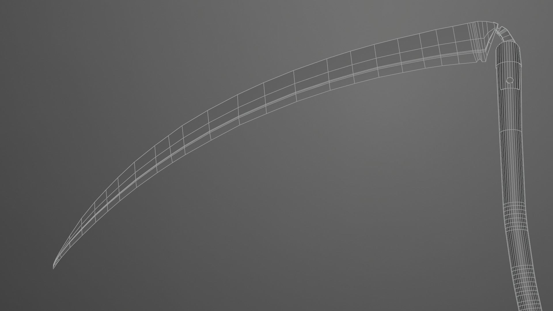 Scythe Low-poly 3D model_5