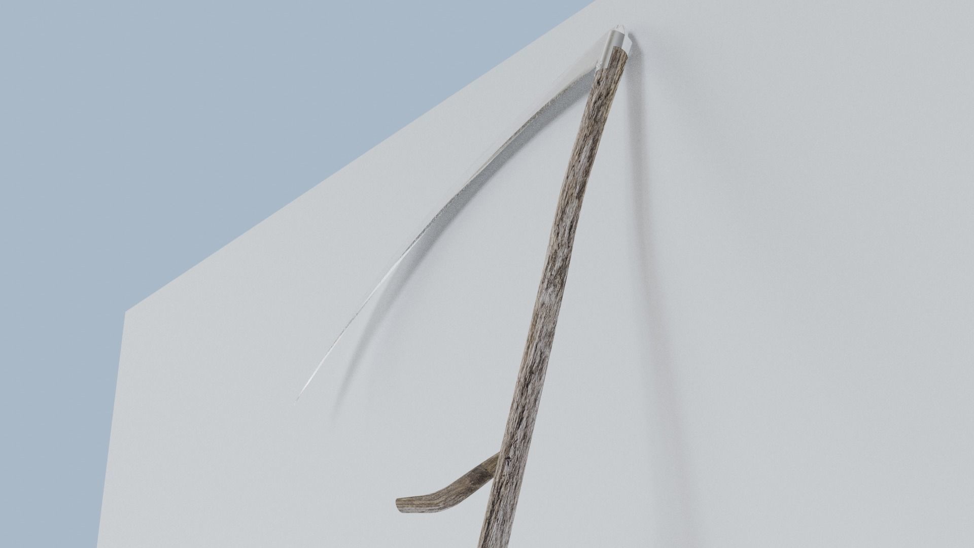 Scythe Low-poly 3D model_3