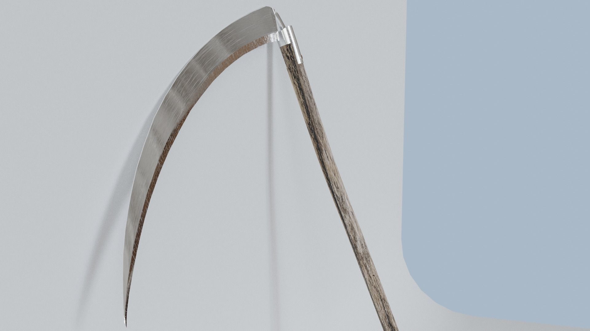 Scythe Low-poly 3D model_1