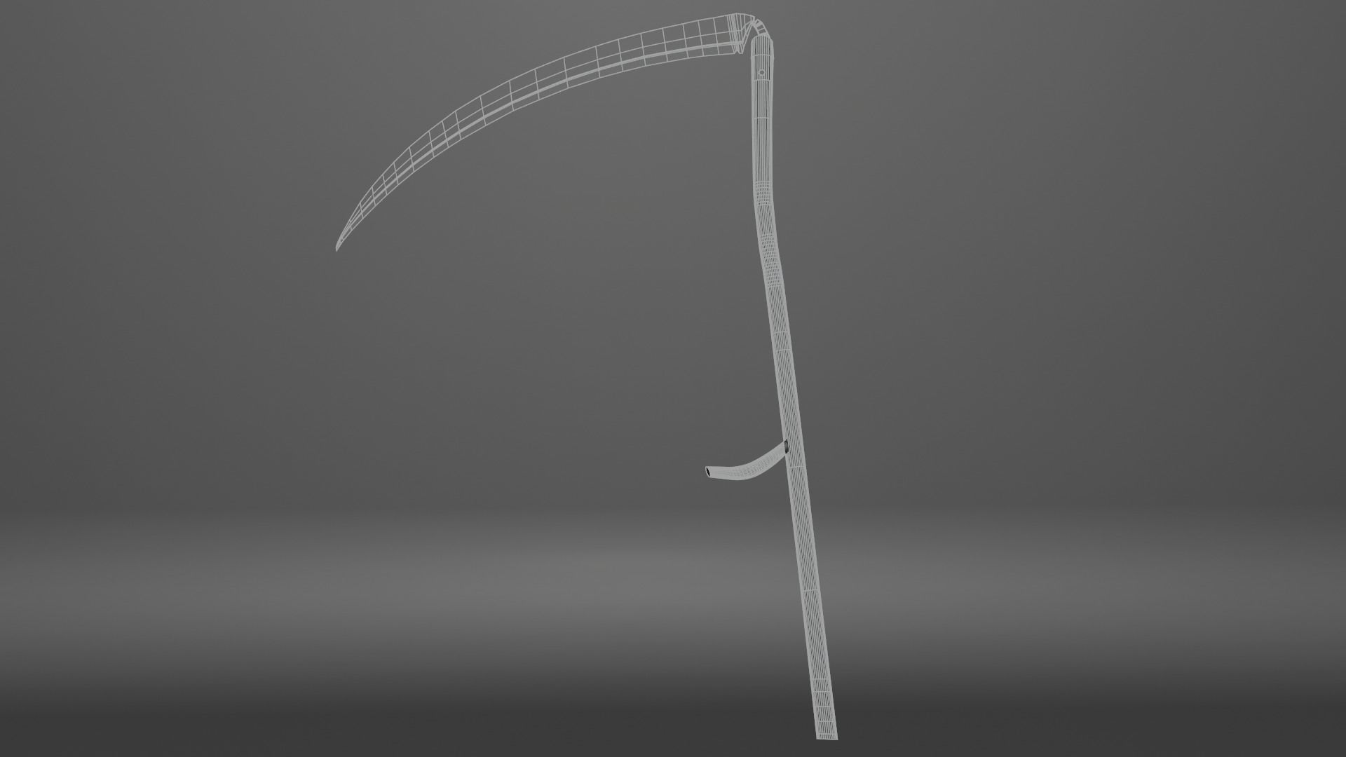Scythe Low-poly 3D model_4
