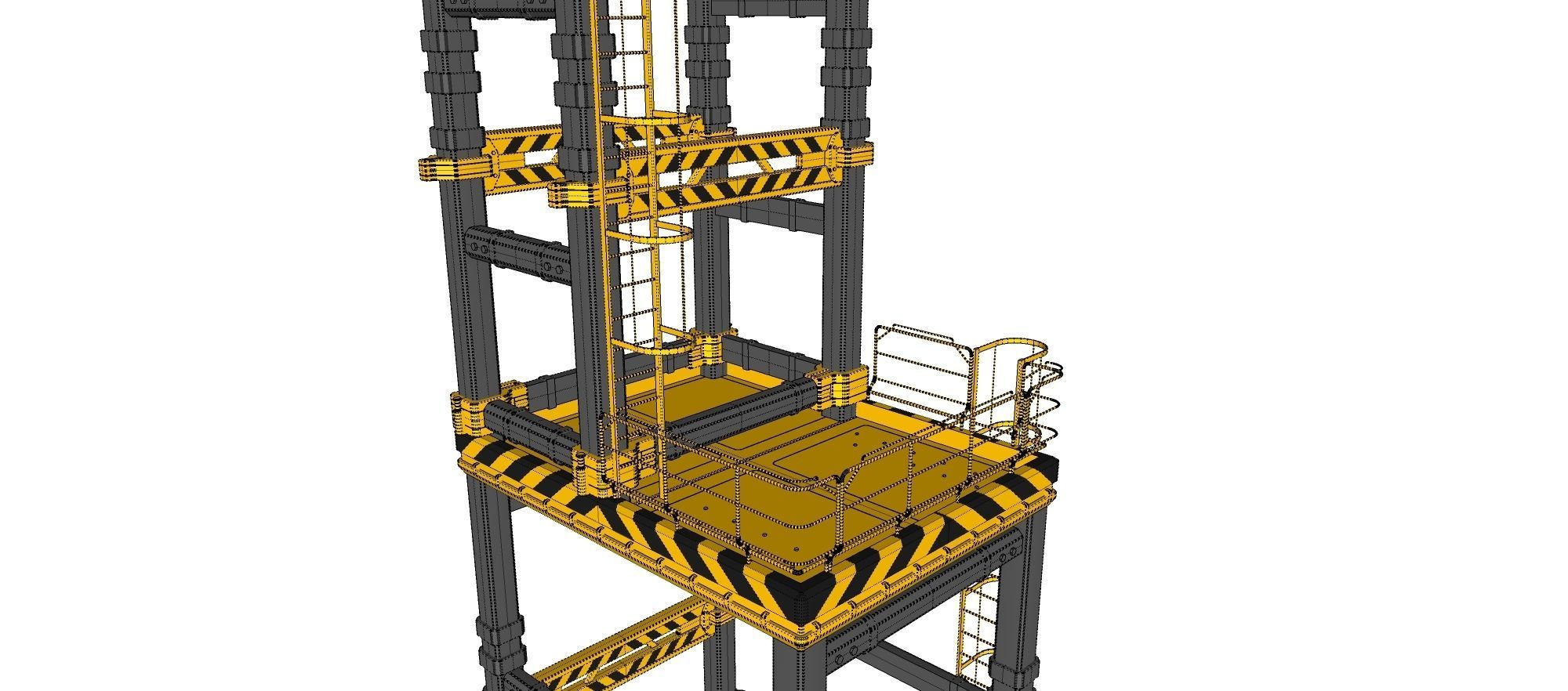 floodlight 7 stadium lighting tower 3D model_27