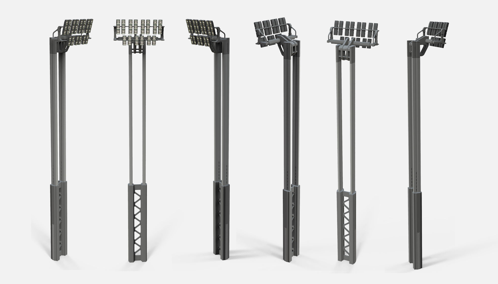 floodlight 7 stadium lighting tower 3D model_15