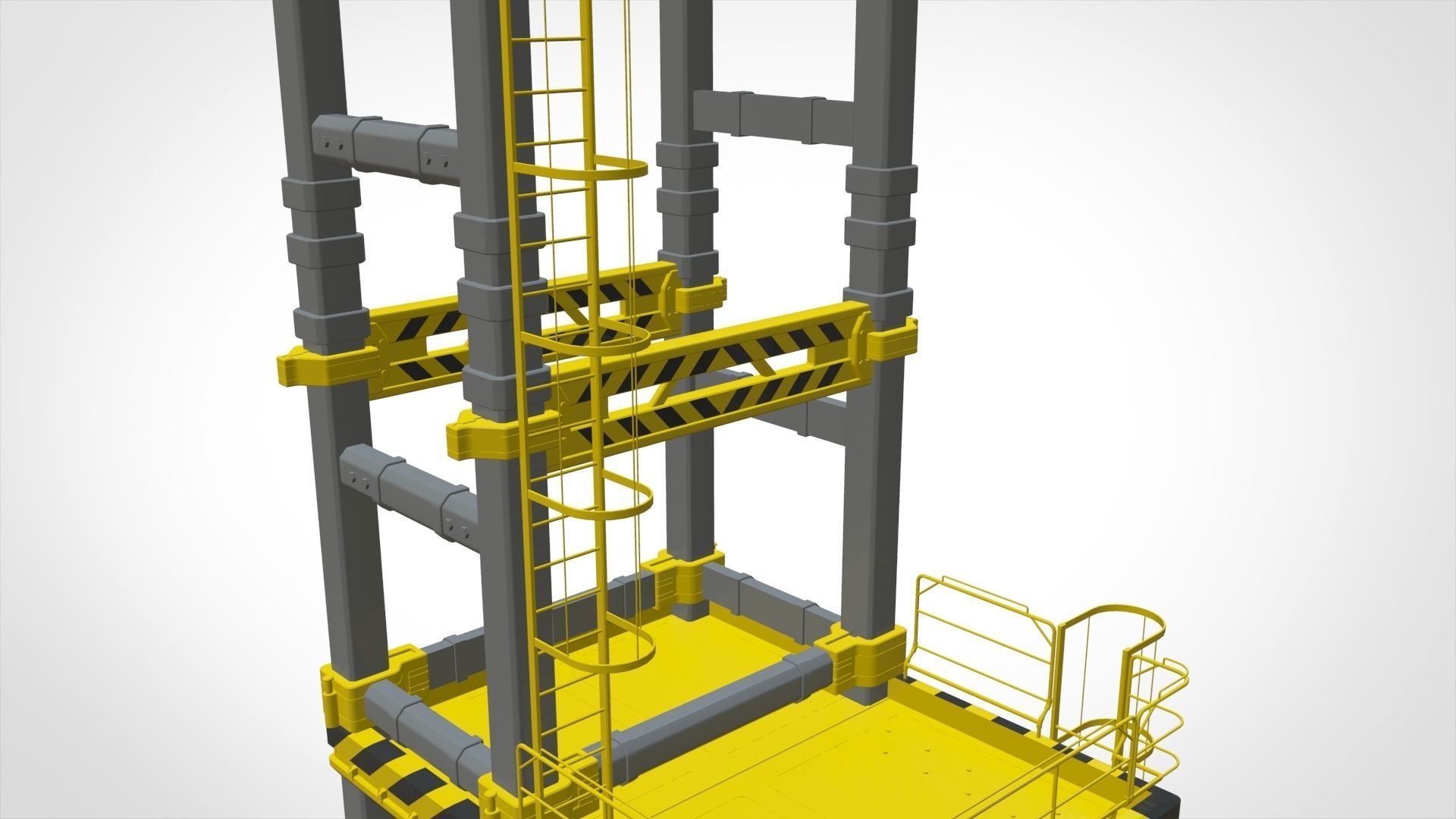 floodlight 7 stadium lighting tower 3D model_11