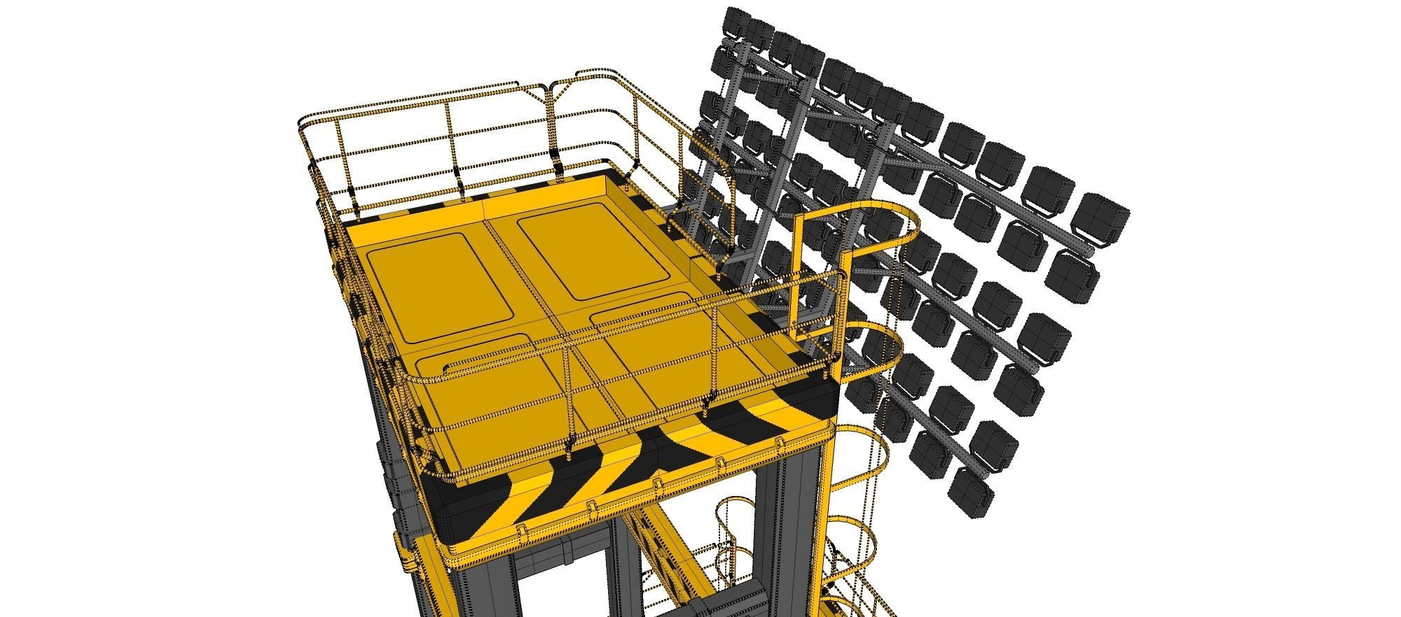 floodlight 7 stadium lighting tower 3D model_26