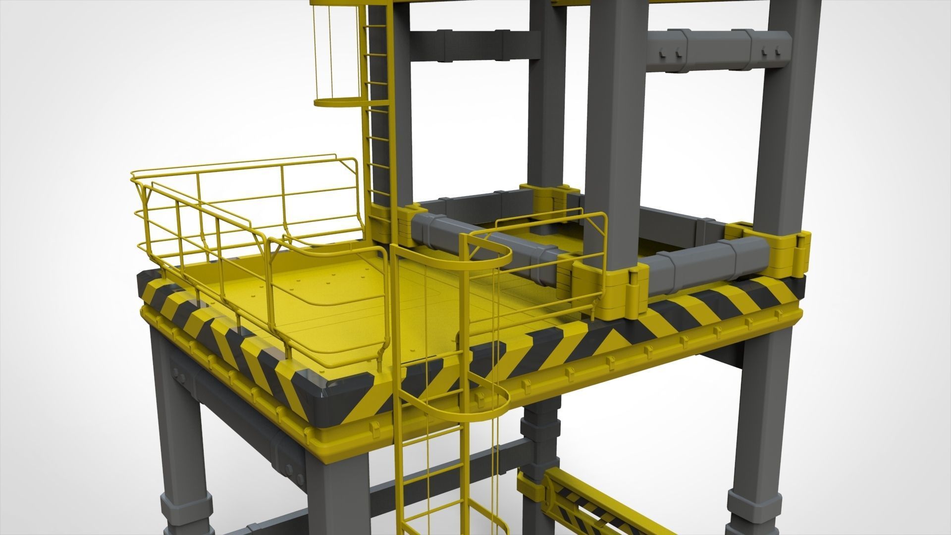 floodlight 7 stadium lighting tower 3D model_13