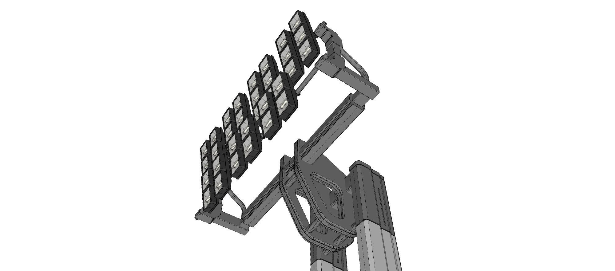 floodlight 7 stadium lighting tower 3D model_34