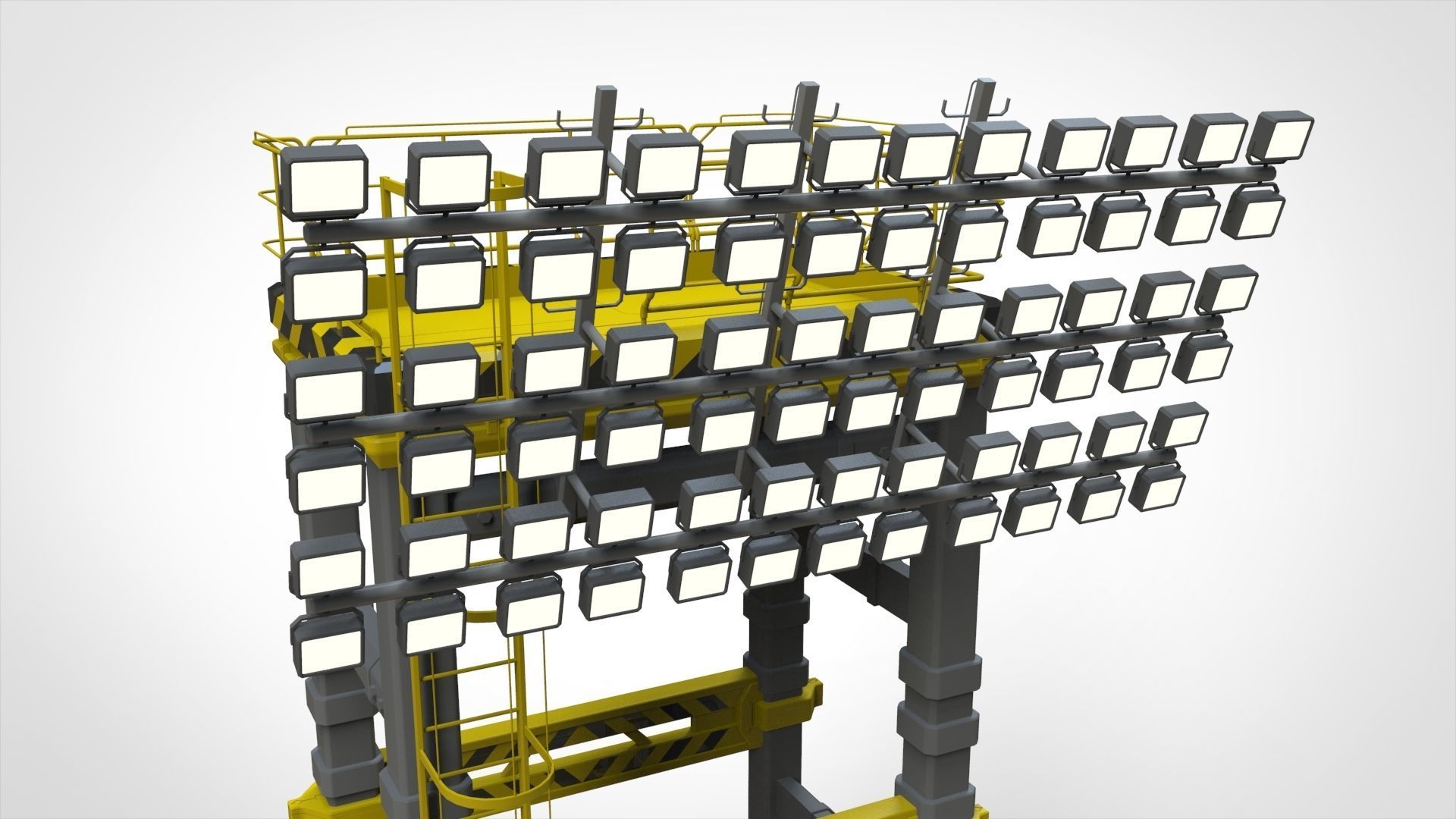 floodlight 7 stadium lighting tower 3D model_8