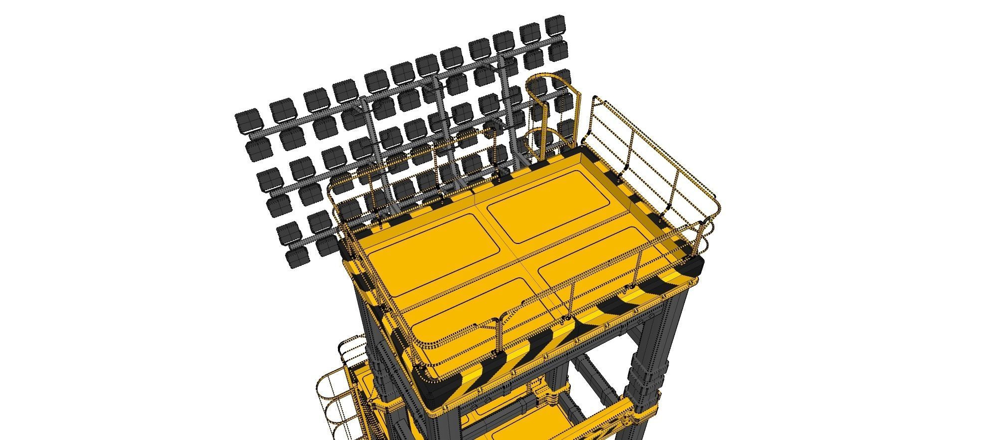 floodlight 7 stadium lighting tower 3D model_25