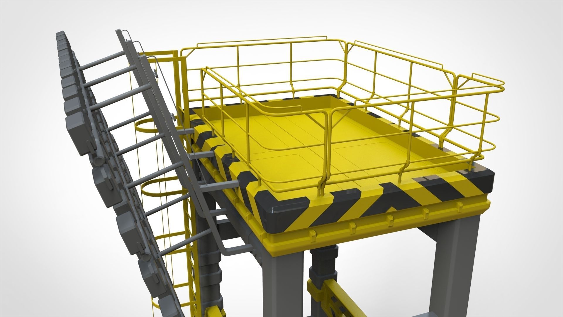 floodlight 7 stadium lighting tower 3D model_10